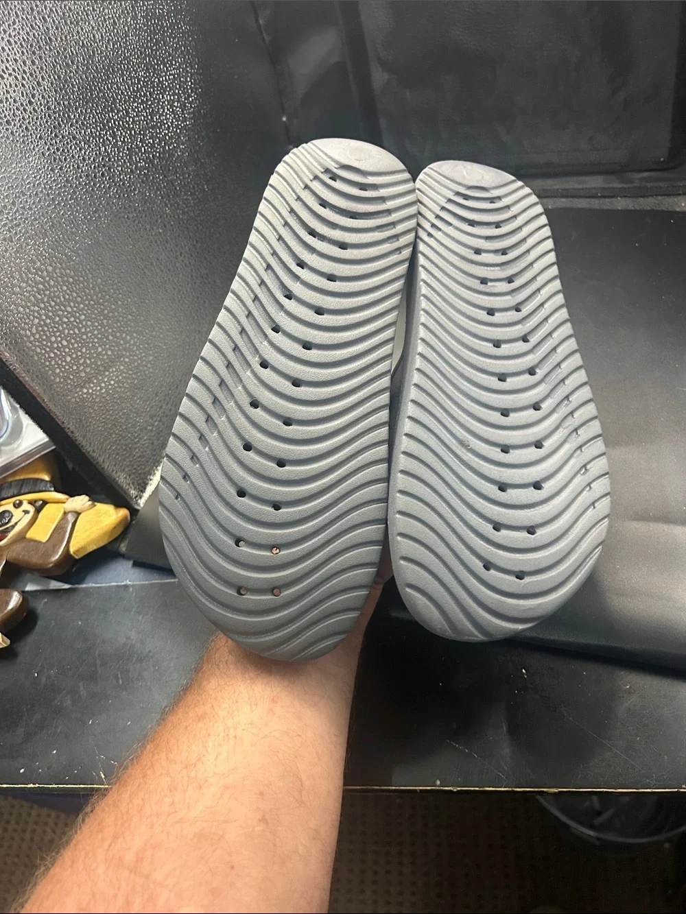 Nike Kids Gray Slide Sandals with Swoosh